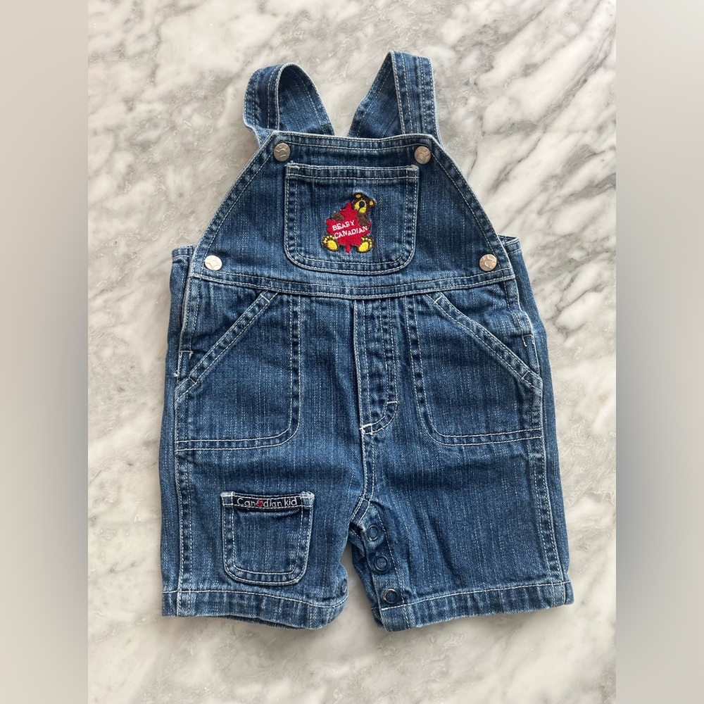 Blue Denim “Canadian” Bib Overalls-6m